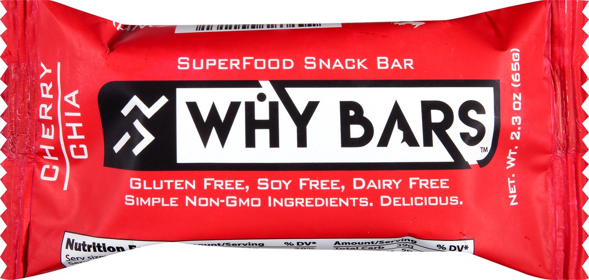 slide 3 of 11, Why Bars Cherry Chia Bar, 2.04 oz