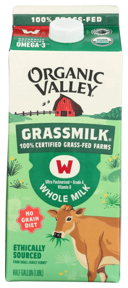 slide 3 of 4, ORGANIC VALLEY Grassmilk Organic Whole Milk, 64 oz, 64 oz