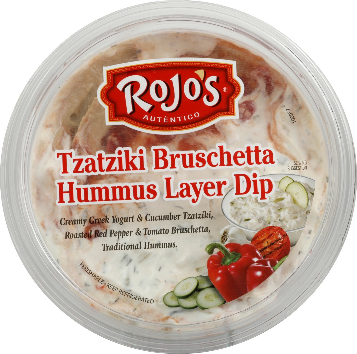 slide 5 of 12, Rojo's Tzatziki Bruschetta Hummus Layer Dip 15 oz, 15 oz