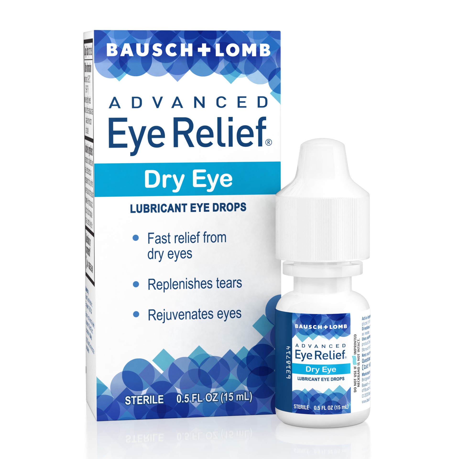 slide 1 of 7, Advanced Eye Relief Lubricant Drops from Bausch & Lomb, for Dry Eyes & Redness Relief, 0.5 Fl Oz (15 mL), 0.50 fl oz