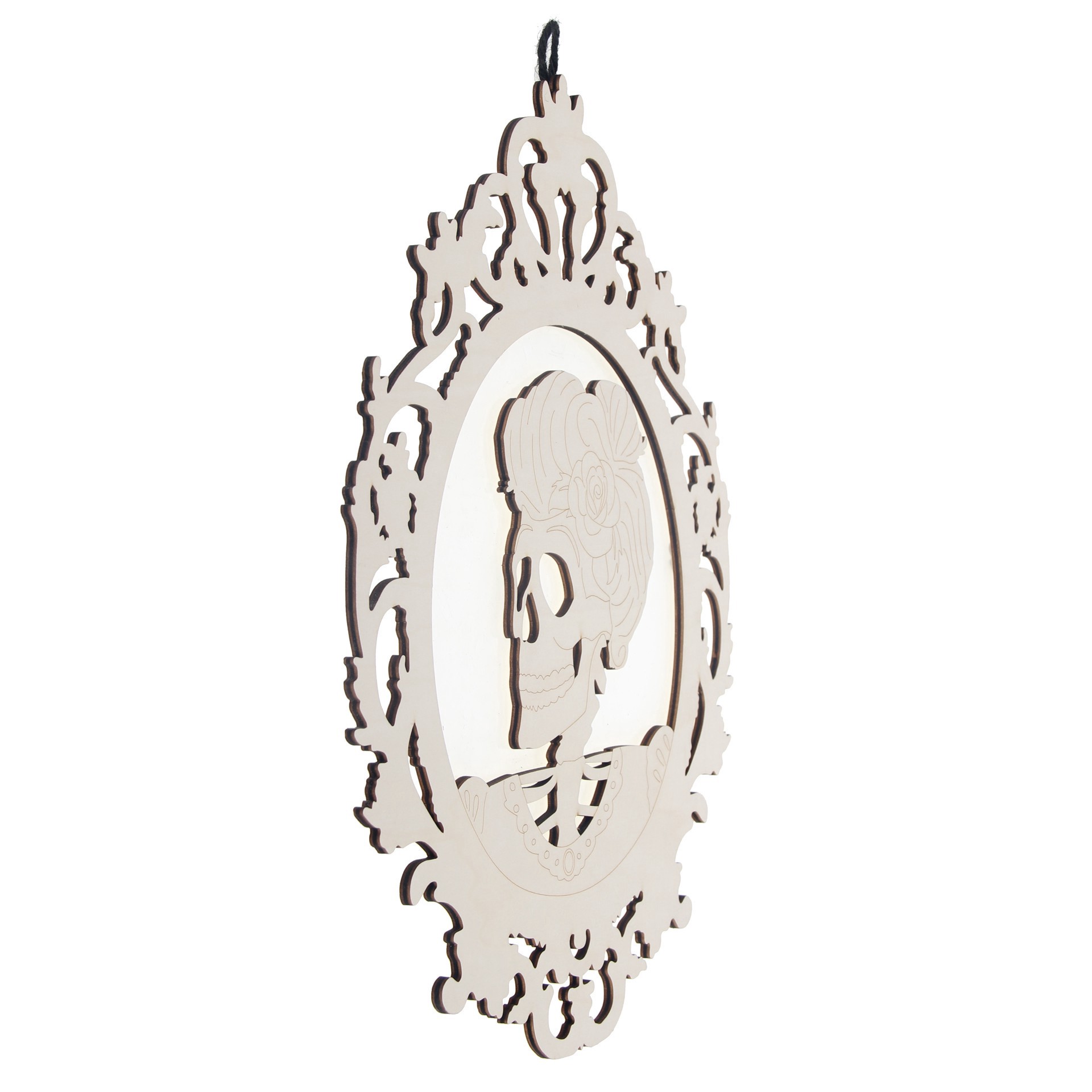 slide 2 of 2, 15.75" Diy Lady Cameo Hanging Wood Decor By Make Market, 15.75 in