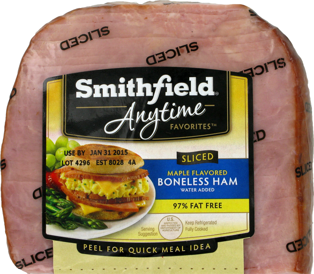 slide 3 of 4, Smithfield Anytime Favorites Sliced Boneless Ham Maple Flavored, per lb