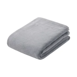 Room & Retreat Waffle Throw, 50 In X 70 In, Grey