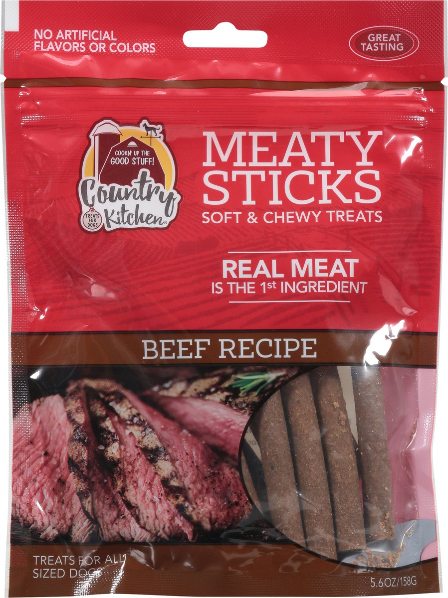 Country Kitchen Meaty Sticks Soft & Chewy Beef Recipe Treats for Dogs 5 ...