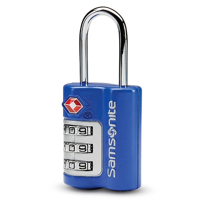 slide 1 of 1, Samsonite 3-Dial Zinc Alloy Combination Lock - Blue, 1 ct