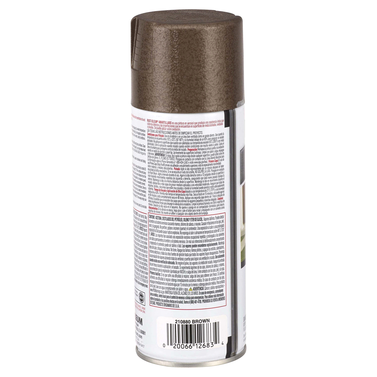 slide 9 of 9, Rust-Oleum Stops Rust Protective Hammered Metal Finish Spray Paint - 210880, Brown, 12 oz