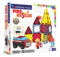 Magna-Tiles Fire Rescue 27-Piece Magnetic Construction Set