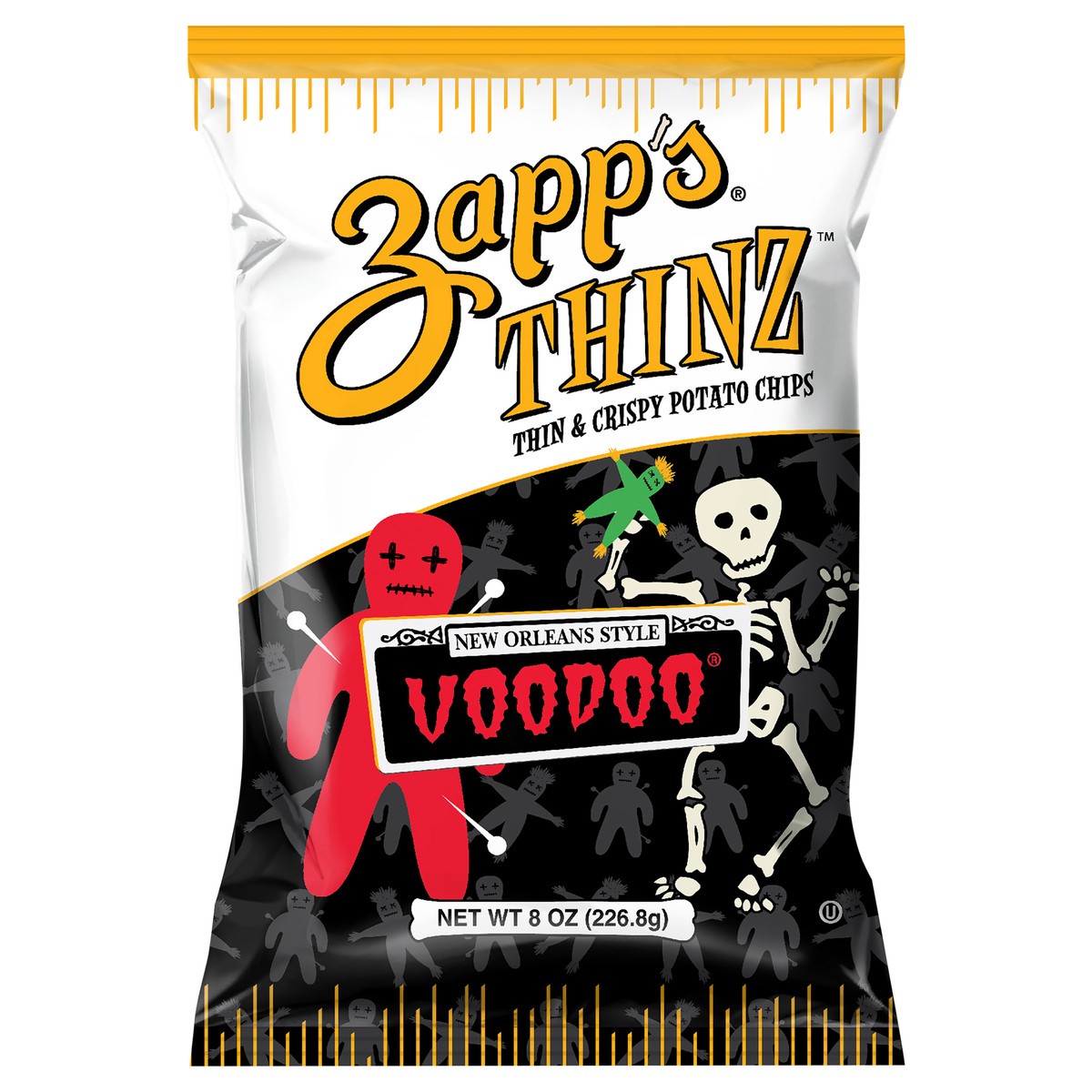 slide 1 of 7, Zapp's 8 oz Zapp's Thinz New Orleans Style Voodoo Potato Chips, 8 oz
