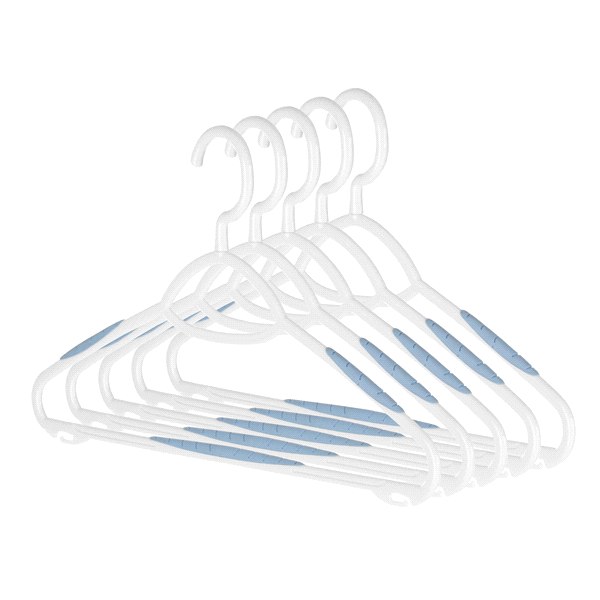 slide 1 of 1, R&R Sure Grip Hangers - White, 5 ct