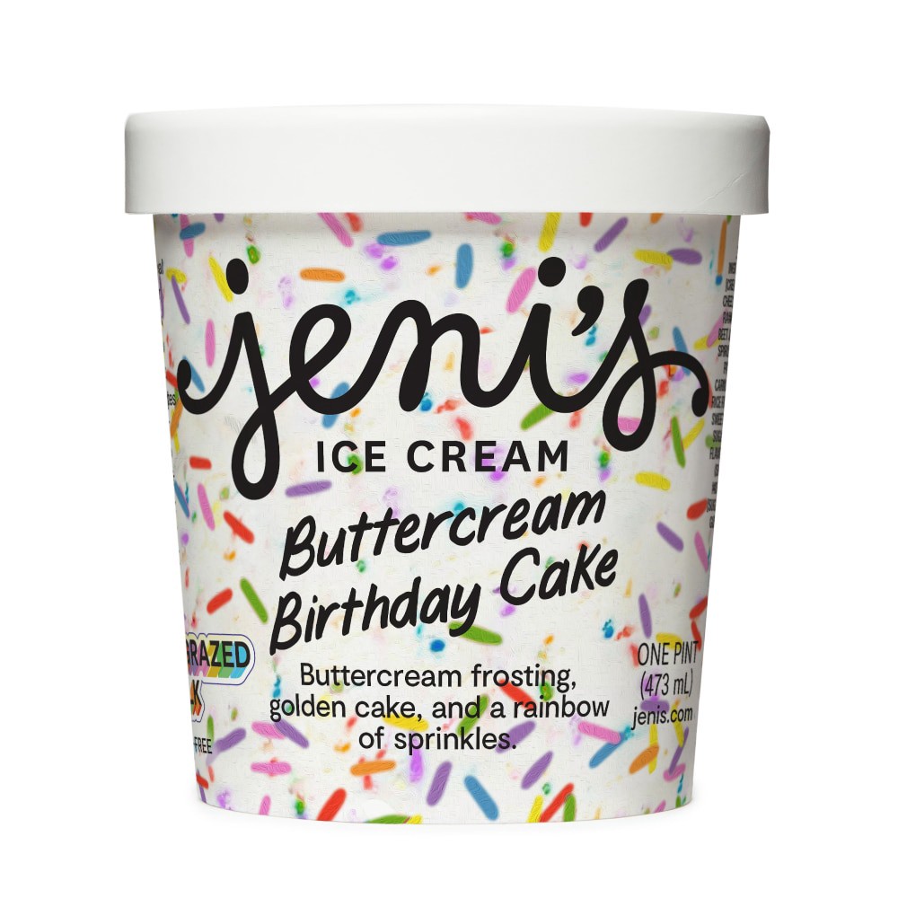 slide 1 of 1, Jeni's Birthday Cake Ice Cream, 16 oz