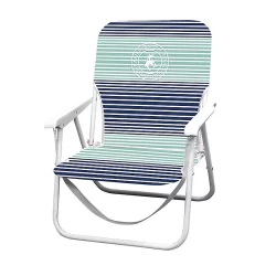 Caribbean Joe Folding Beach Chair With Carry Strap - Horizon Stripe