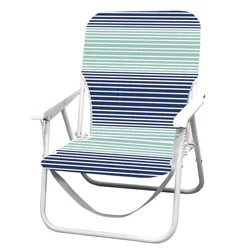 Caribbean Joe Folding Beach Chair With Carry Strap - Horizon Stripe