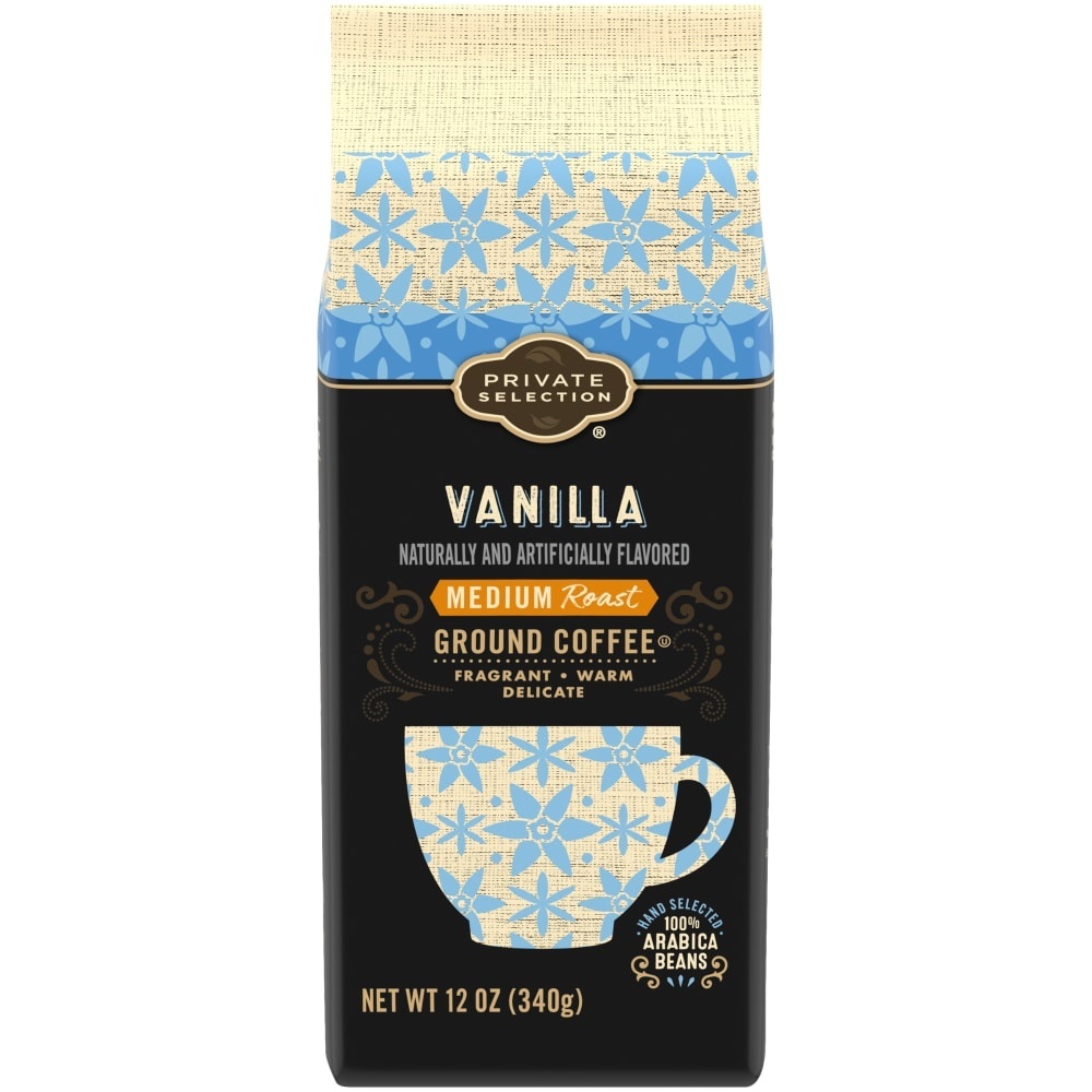 slide 1 of 1, Private Selection Vanilla Coffee, 12 oz