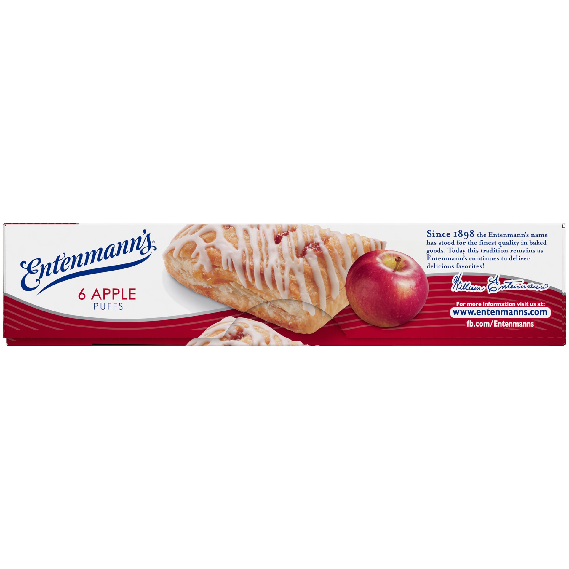 slide 3 of 5, Entenmann's Apple Puffs, 6 count, Pastries, 19 oz Box, 6 ct