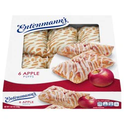 Entenmann's Apple Puffs, 6 count, Pastries, 19 oz Box