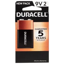 Duracell 9V Alkaline Batteries 2 Each