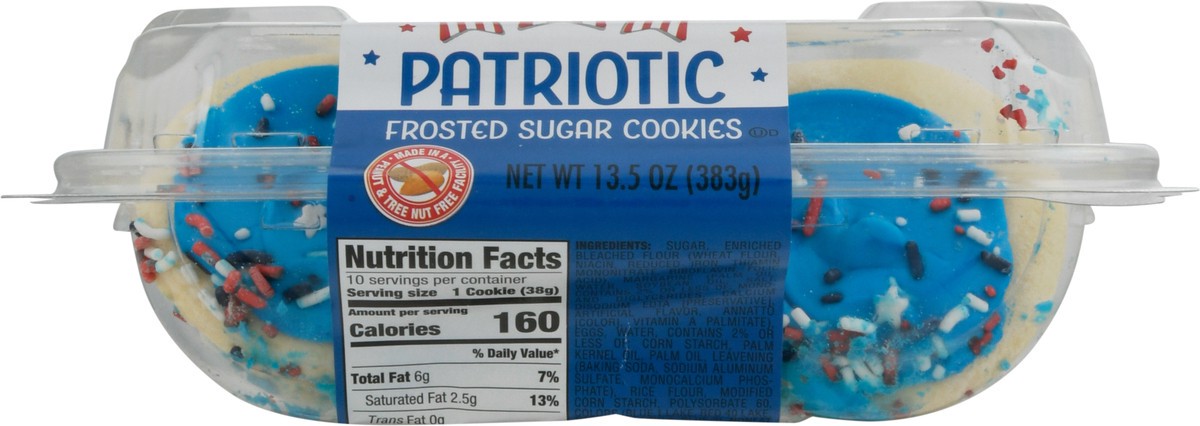 slide 4 of 9, Lofthouse Blue Frosted Sugar Cookies, Patriotic, 13.5 oz, 10 ct, 10 ct