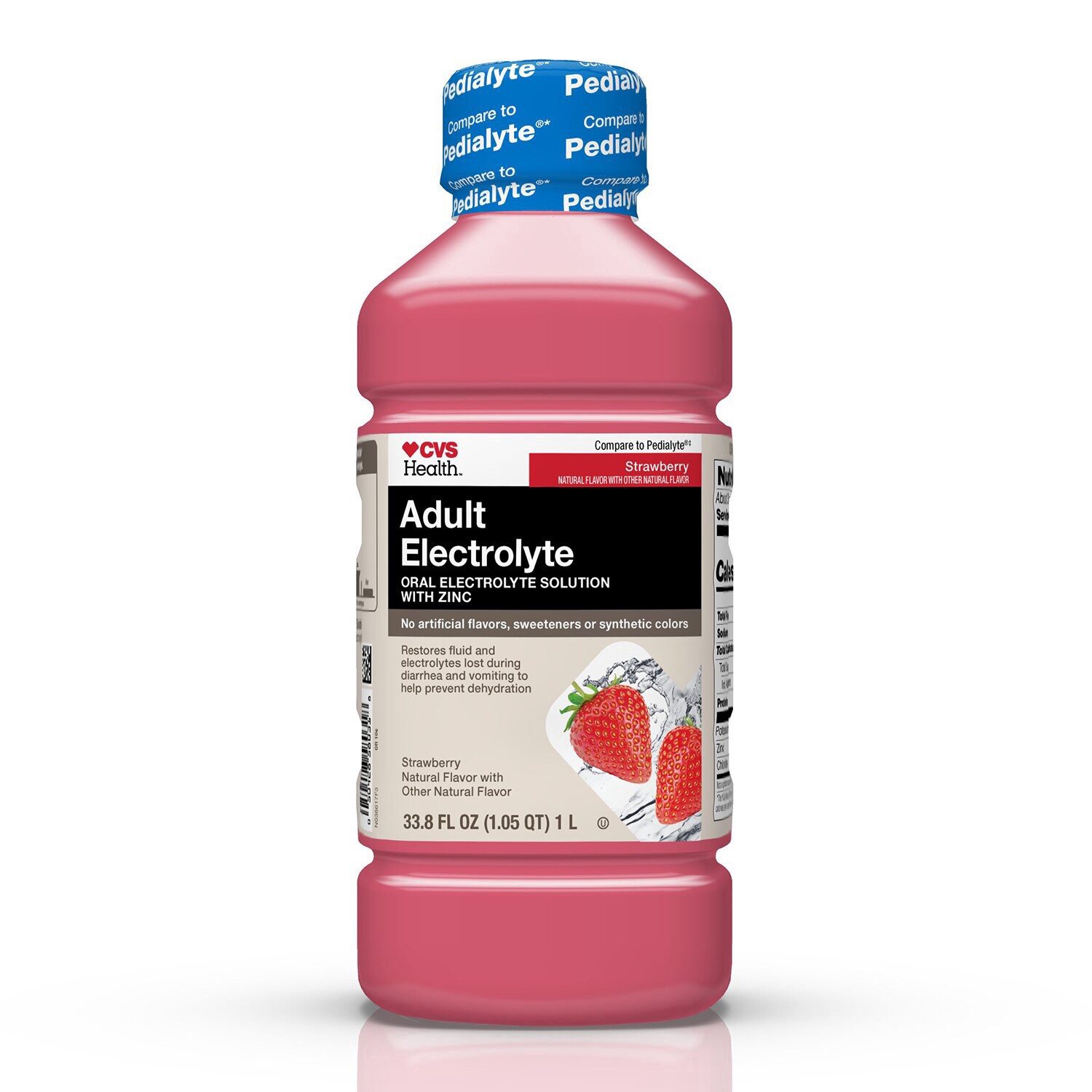 slide 1 of 1, Cvs Health Electrolyte Solution, Strawberry, 33.8 Fl Oz, 1 ct