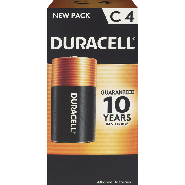 slide 1 of 1, Duracell C 4 Alkaline Batteries 1 ea, 1 ct