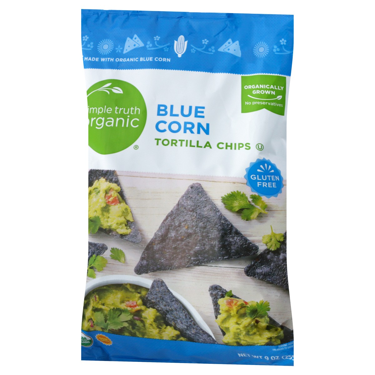 slide 3 of 9, Simple Truth Organic Blue Corn Tortilla Chips 9 oz, 9 oz