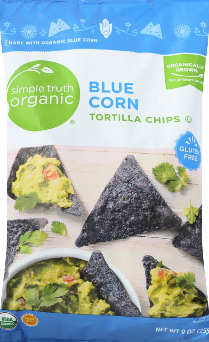 slide 5 of 9, Simple Truth Organic Blue Corn Tortilla Chips 9 oz, 9 oz