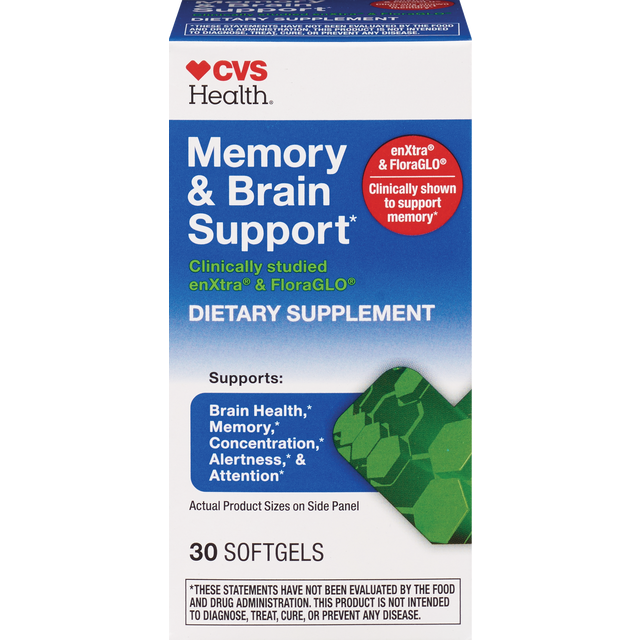 slide 1 of 1, CVS Health Brain/Memory Support Capsules, 30 ct