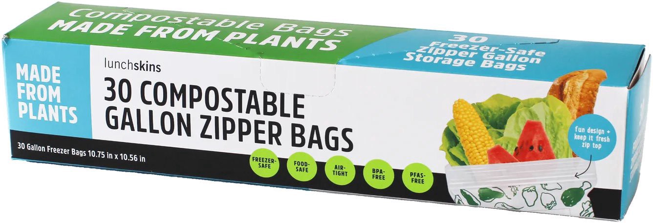 slide 1 of 1, Lunchskins Bags Storage Comp Gal Zp, 30 ct