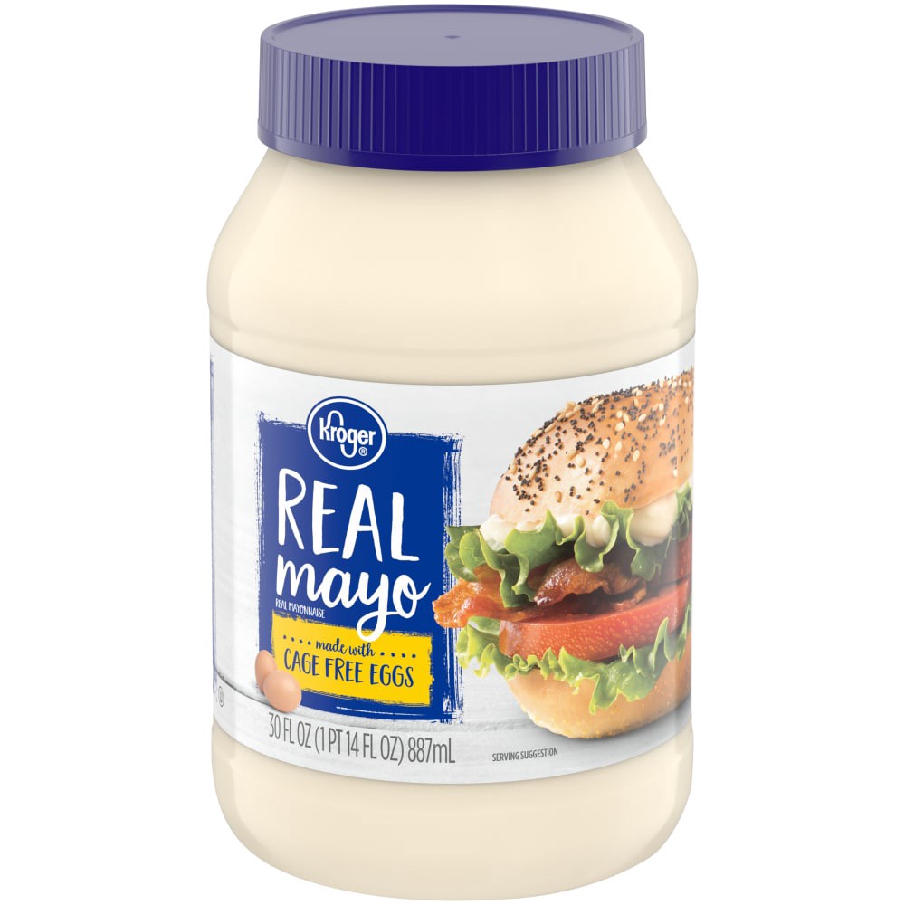 slide 1 of 4, Kroger Classic Mayo Real Mayonnaise Spread, 30 fl oz