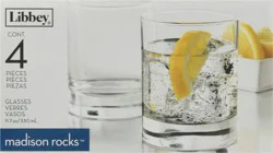 Libbey Madison Rocks 11.7 oz Glasses, 4 count