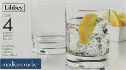 Libbey Madison Rocks 11.7 oz Glasses, 4 count