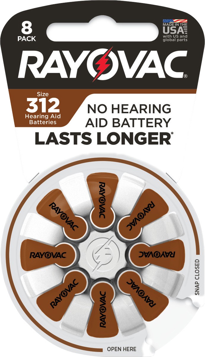 slide 2 of 3, Rayovac Size 312 Hearing Aid Battery - 8pk, 8 ct