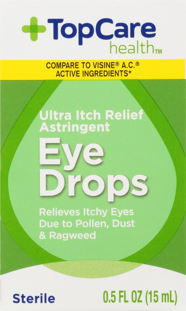 slide 3 of 9, TopCare Eye Drops Irritation Relief, 0.5 oz