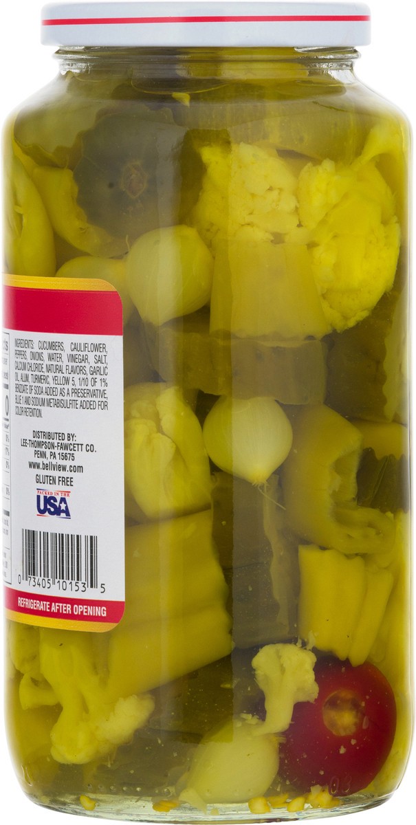 slide 6 of 12, Bell-View Select Hot Mixed Fancy Pickles 32 fl oz, 32 fl oz