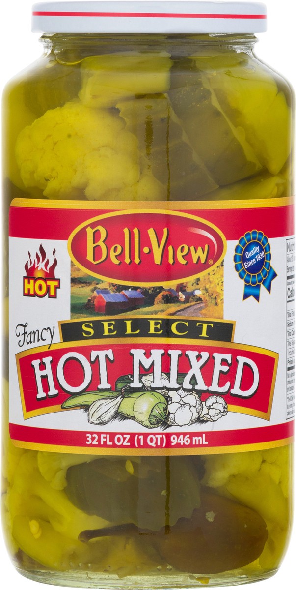 slide 8 of 12, Bell-View Select Hot Mixed Fancy Pickles 32 fl oz, 32 fl oz