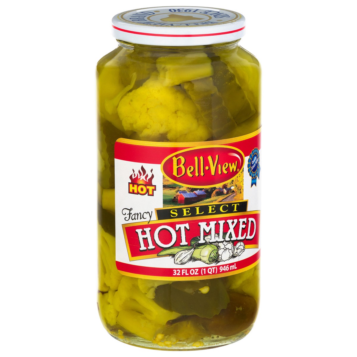 slide 11 of 12, Bell-View Select Hot Mixed Fancy Pickles 32 fl oz, 32 fl oz