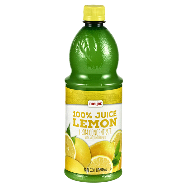 slide 1 of 1, Meijer 100% Lemon Juice - 32 fl oz, 32 fl oz