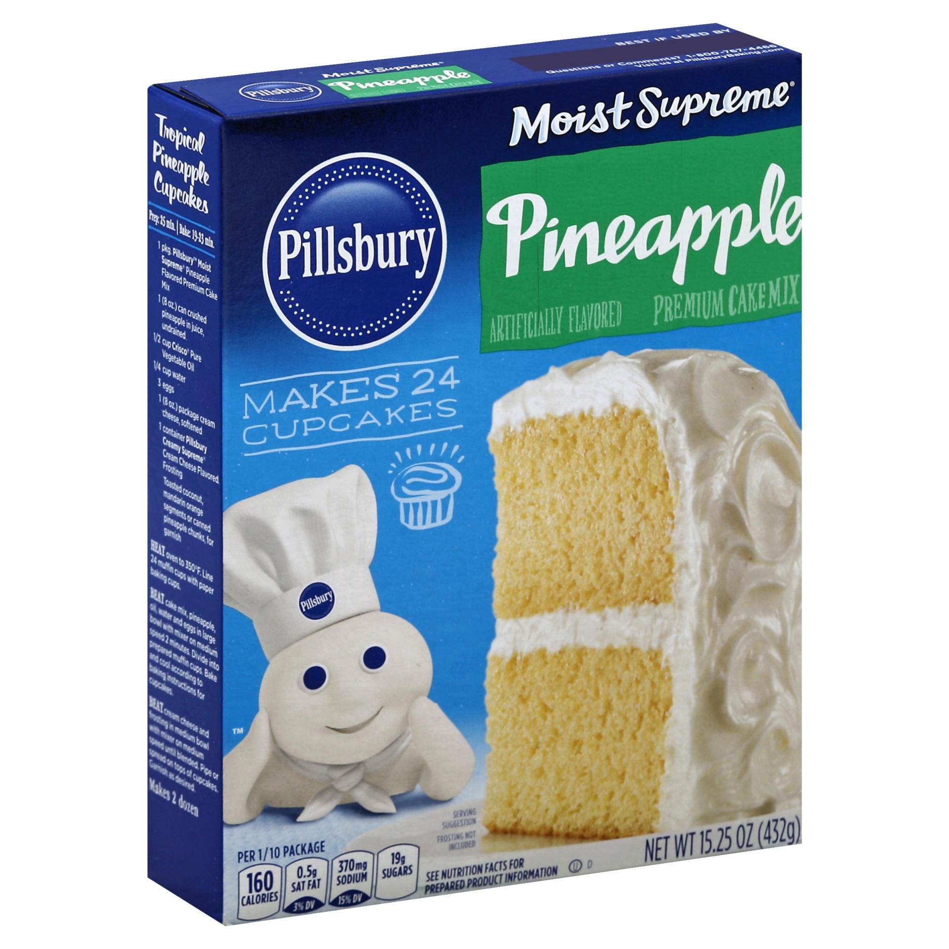 slide 1 of 1, Pillsbury Cake Mix Premium Pineapple, 15.25 oz