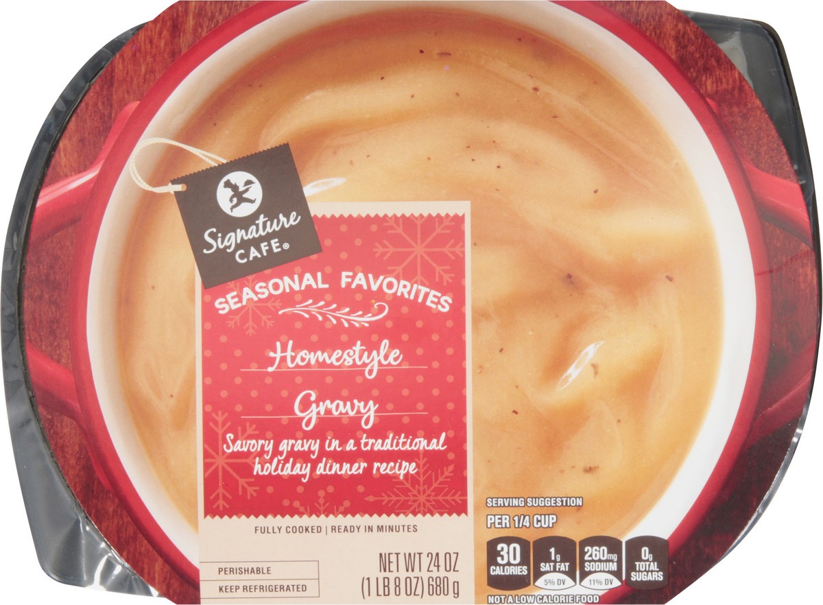 slide 6 of 9, Signature Cafe A La Carte Side Homestyle Gravy - 24 OZ, 24 oz