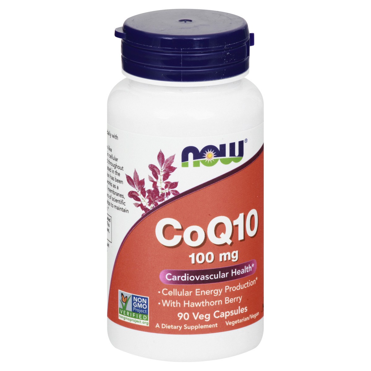 slide 8 of 9, NOW CoQ10 100 mg with Hawthorn Berry - 90 Veg Capsules, 90 ct