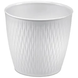 Deroma Ariel Pot Round 11.8" White