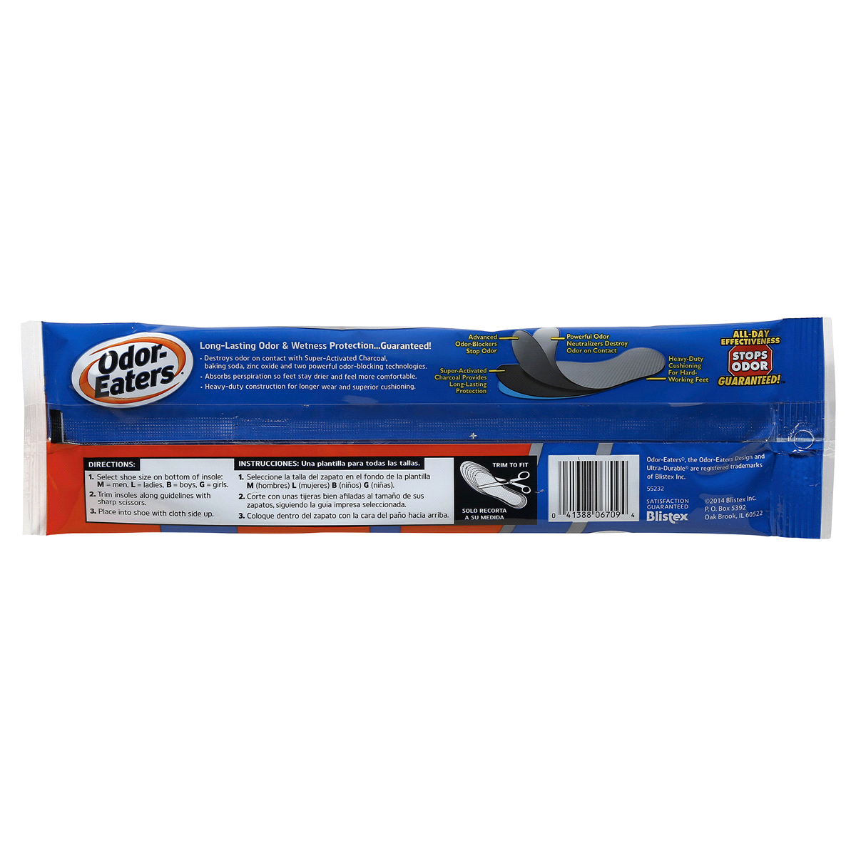 slide 2 of 2, Odor-Eaters Ultra Durable Insoles Heavy Duty Cushion, 55 ct