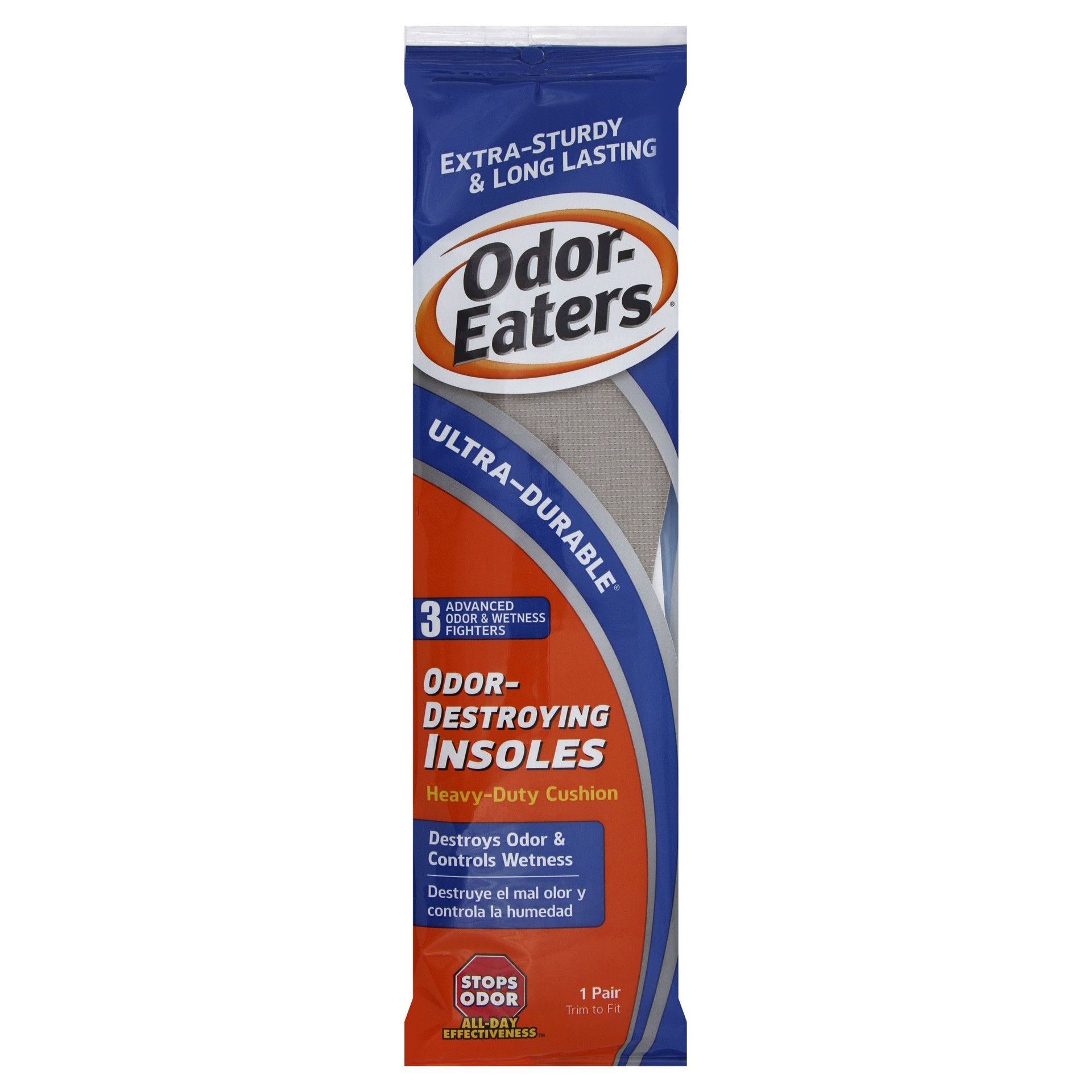 slide 1 of 2, Odor-Eaters Ultra Durable Insoles Heavy Duty Cushion, 55 ct