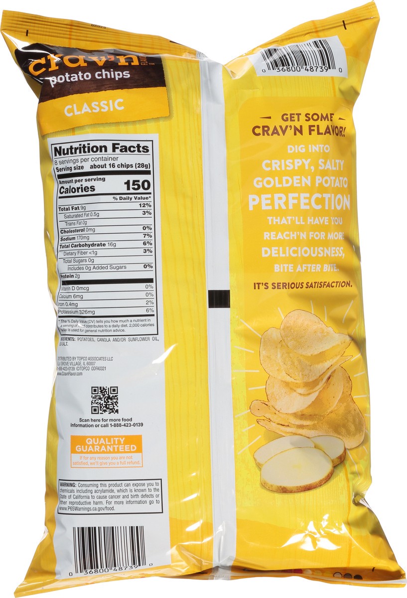 slide 2 of 2, Crav'n Flavor Classic Potato Chips 8 oz, 8 oz