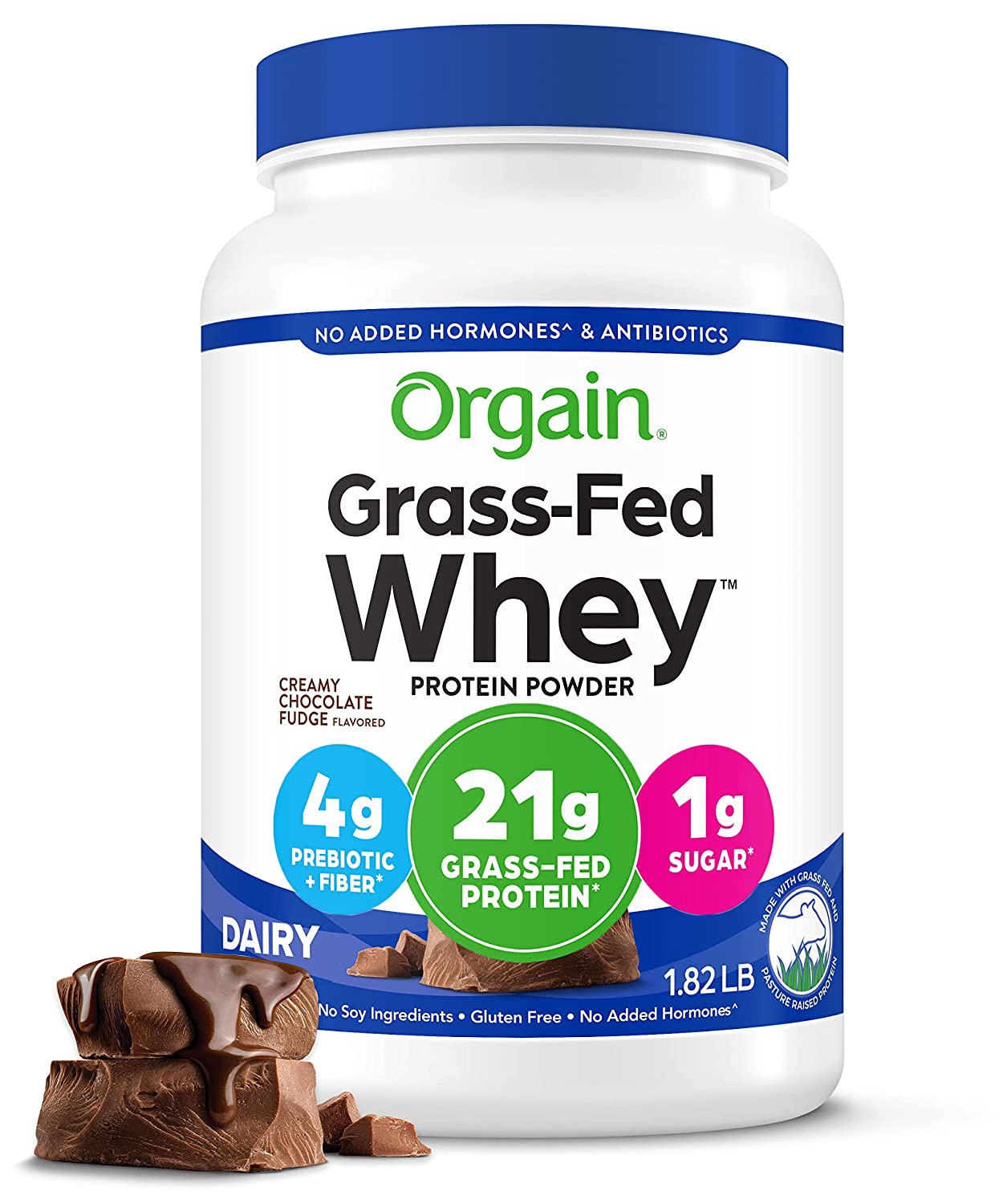 slide 1 of 11, Orgain Grass Fed 21g Whey Protein Powder- Pasture Raised, Non-GMO, Chocolate Fudge 1.82lb, 29.2 oz