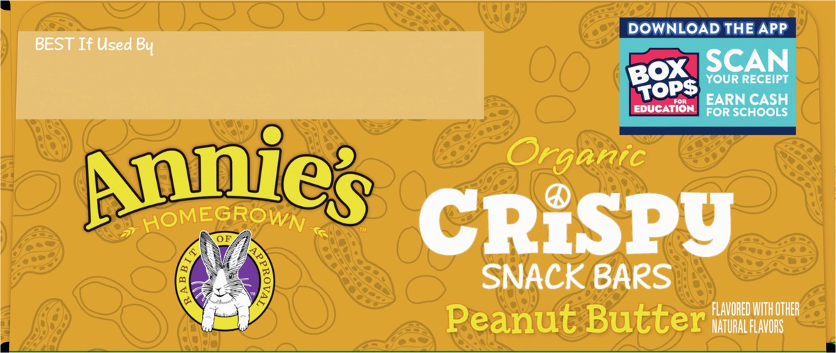 slide 6 of 11, Annie's Organic Crispy Snack Bars, Gluten Free, Peanut Butter, 3.9 oz, 5 ct, 5 ct