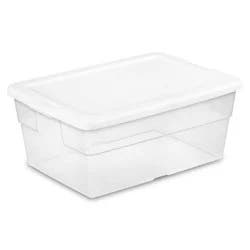 Sterilite Clear Storage Box with Lid White
