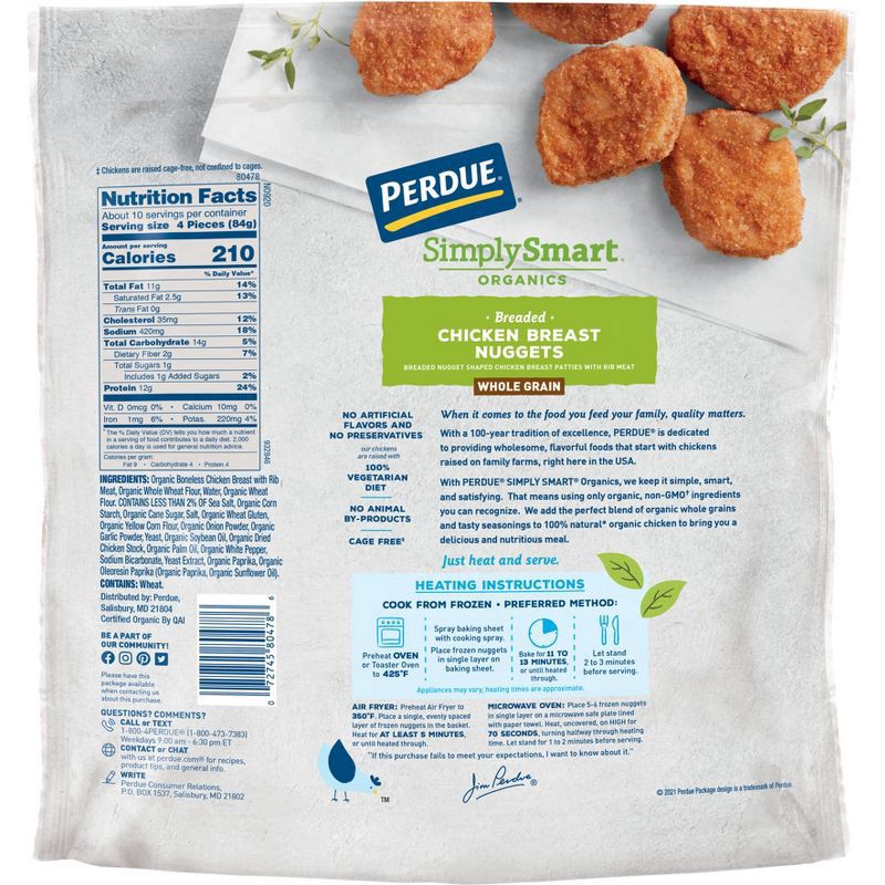 slide 3 of 4, Perdue SimplySmart Organics Breaded Whole Grain Chicken Breast Nuggets 29 oz, 29 oz