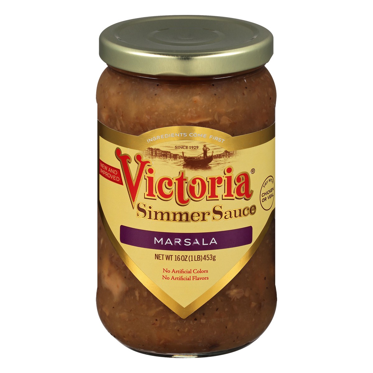 slide 1 of 8, Victoria Simmer Sauce, Marsala, 16 oz