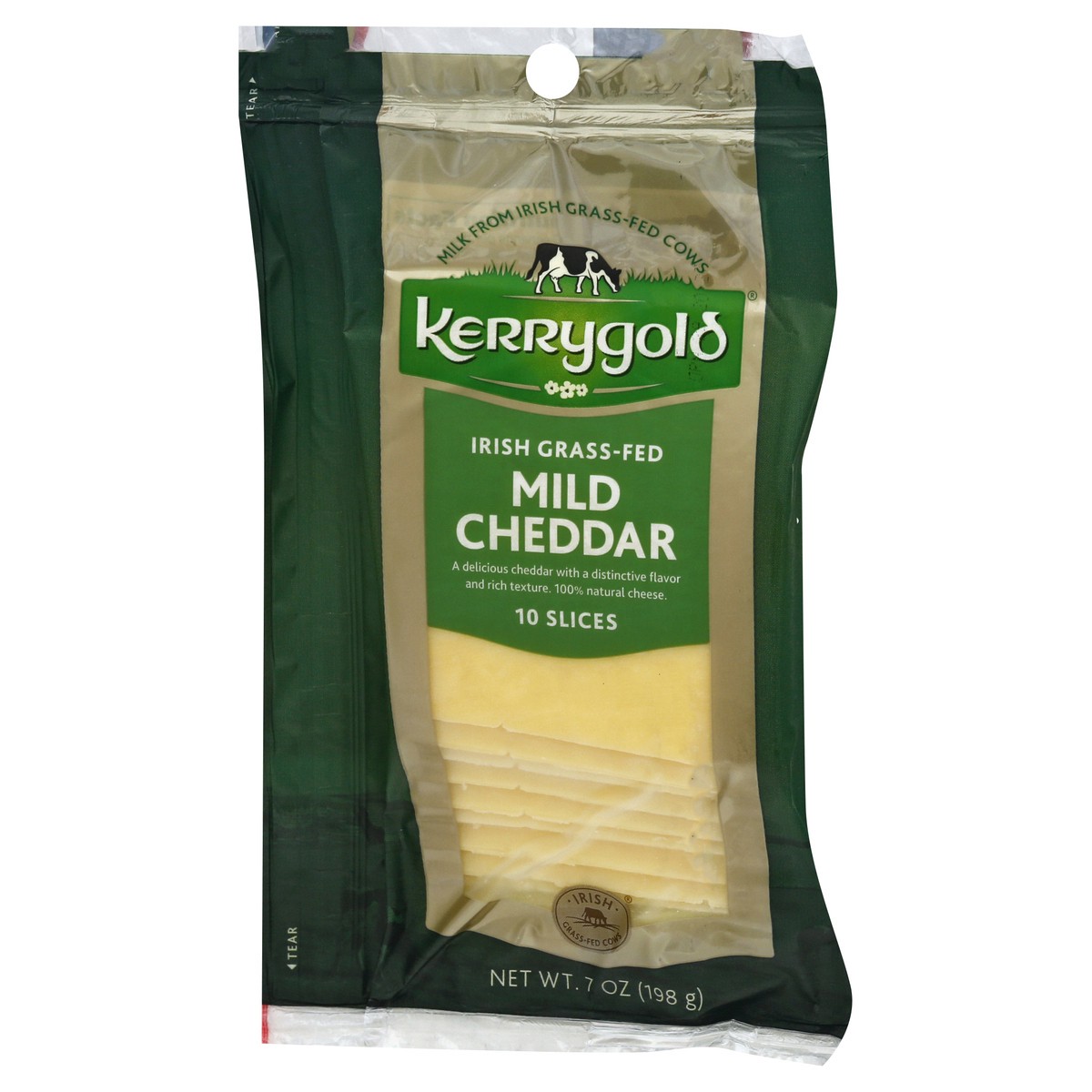 slide 6 of 9, Kerrygold Mild Cheddar Cheese Slices 10 ea, 10 ct