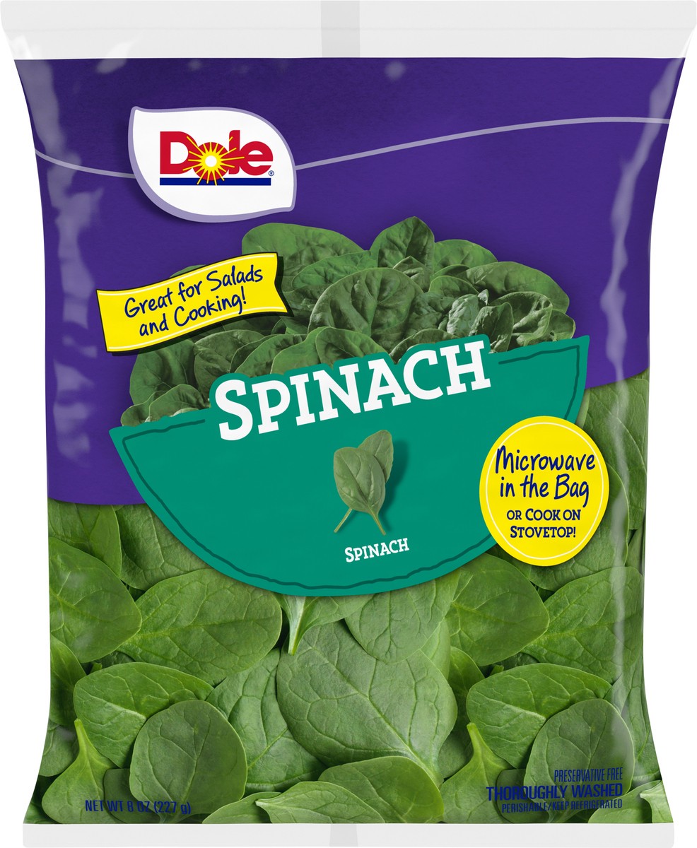 slide 1 of 7, Dole Spinach, 8 oz